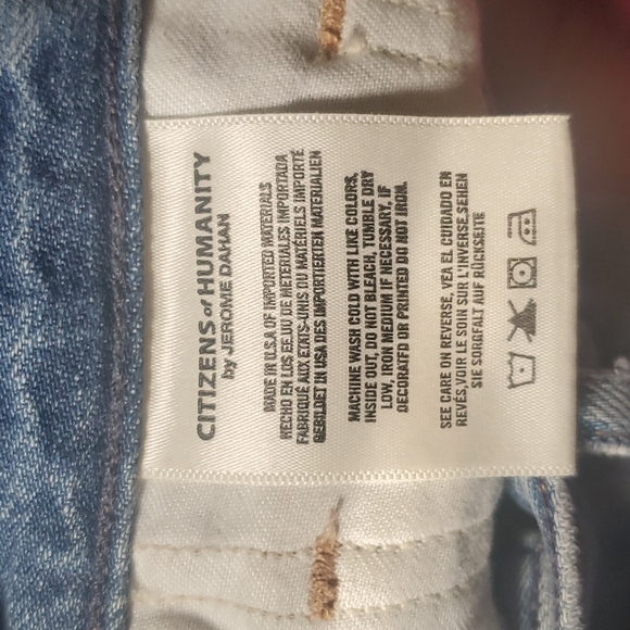 Citizens of Humanity Liya High Rise Classic Fit Ankle Crop jeans 24 in Torn - Picture 8 of 11